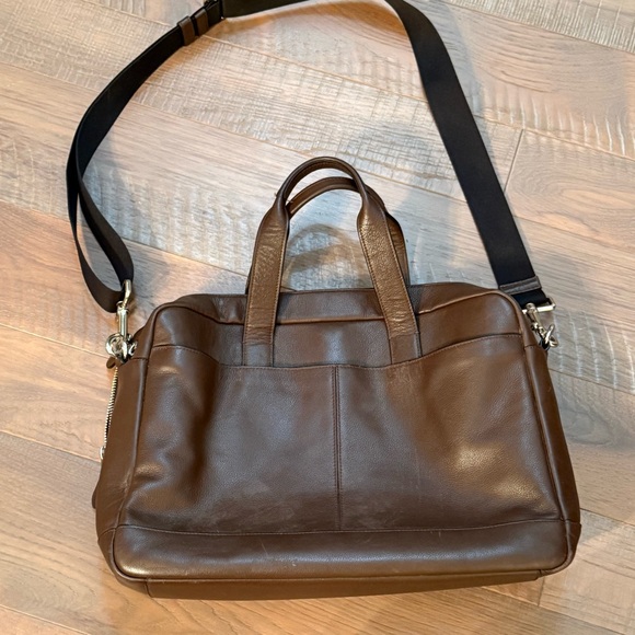 COACH Hamilton Briefcase Leather Laptop Carry Messenger Bag Commuter Case F54801